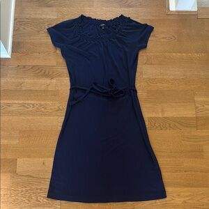 Talbots Blue Dress Cap Sleeve